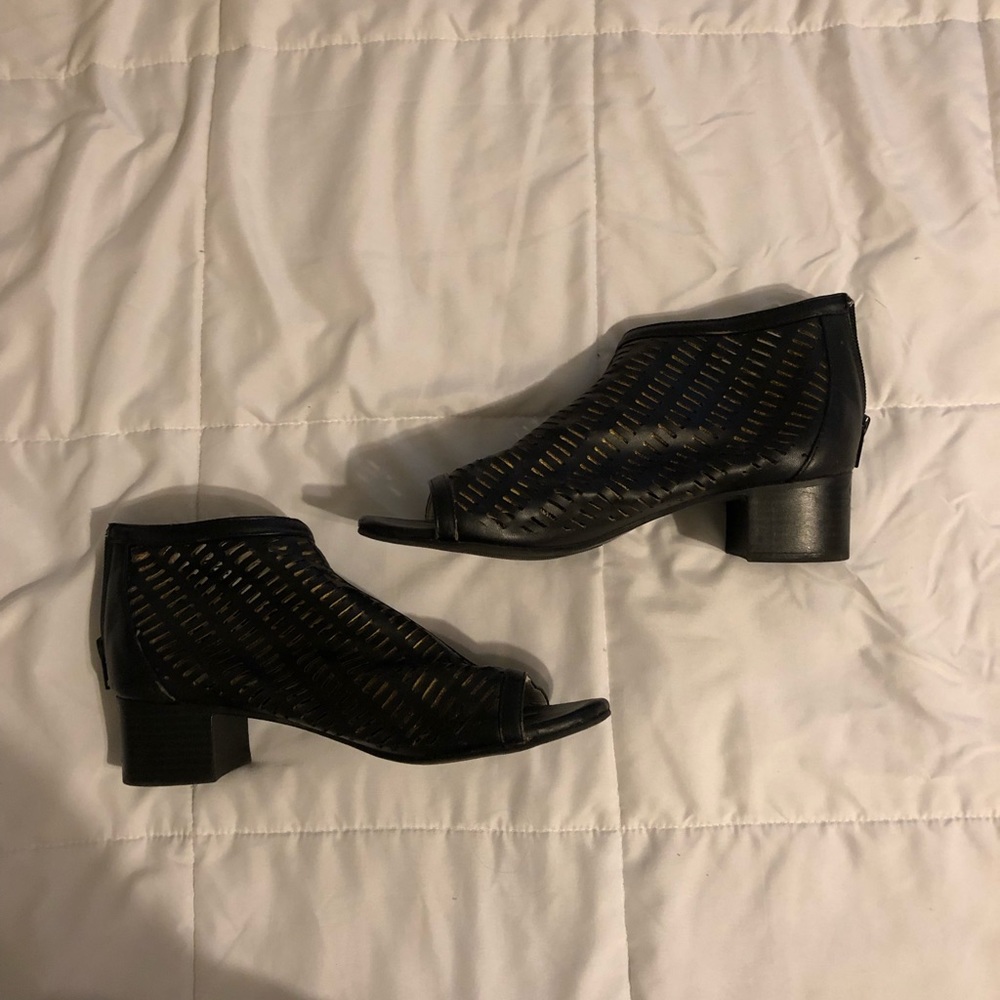 Black chunky booties